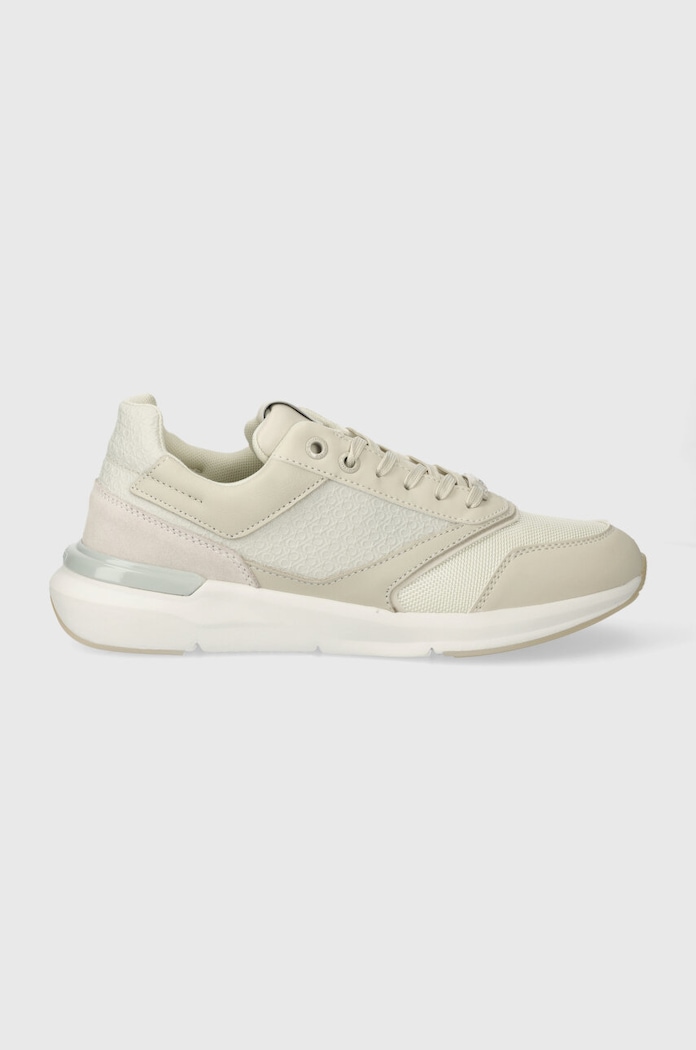 Calvin Klein sneakersy FLEXI RUNNER - NANO MONO skóra zamszowa beżowy HW0HW01858