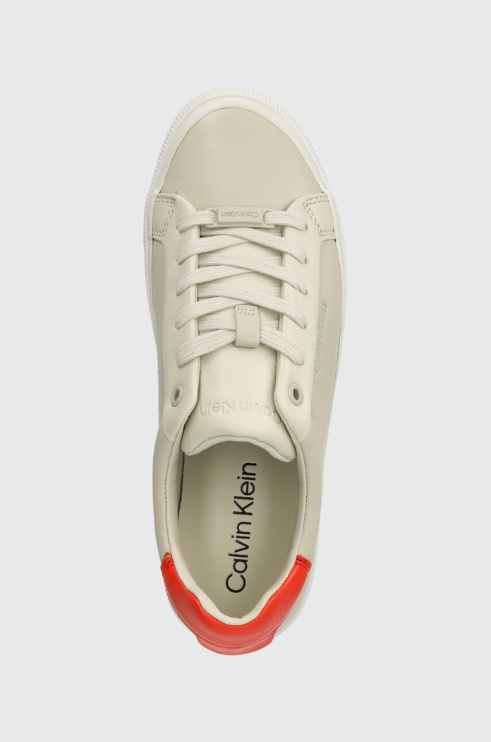 Tenisky Calvin Klein VULC LACE UP - DIAMOND FOXING béžová HW0HW01865