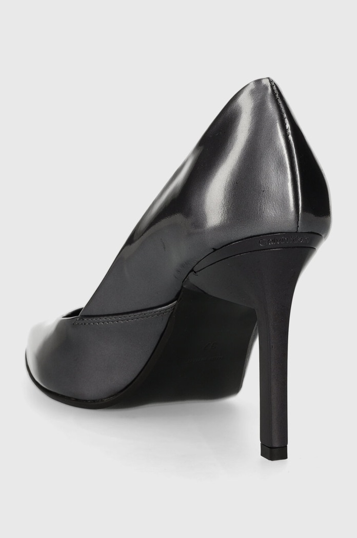 Boty Kožené lodičky Calvin Klein GEO STILETTO PUMP 90 - PEARL HW0HW01998 šedá
