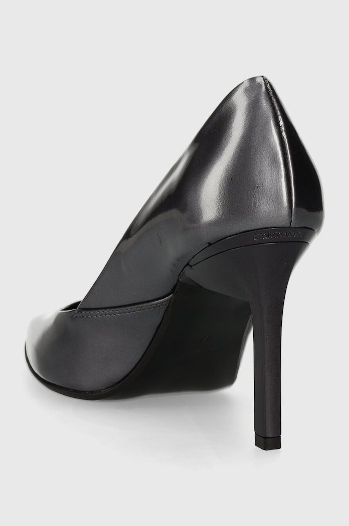 Boty Kožené lodičky Calvin Klein GEO STILETTO PUMP 90 - PEARL HW0HW01998 šedá