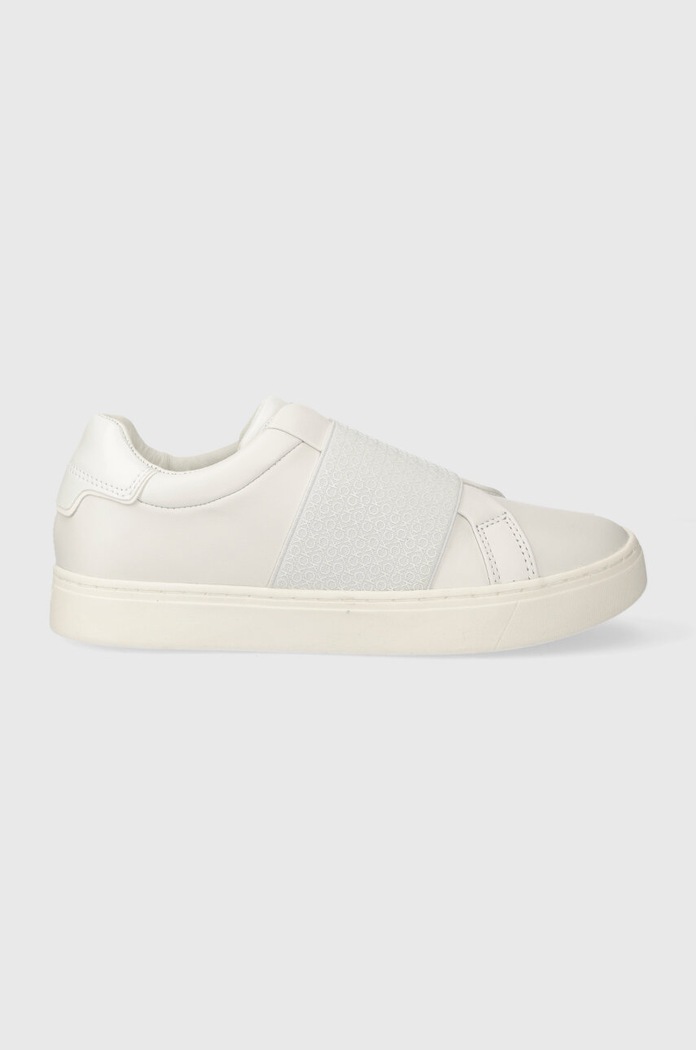 Calvin Klein bőr sportcipő CLEAN CUPSOLE SLIP ON Planet friendly fehér HW0HW02007