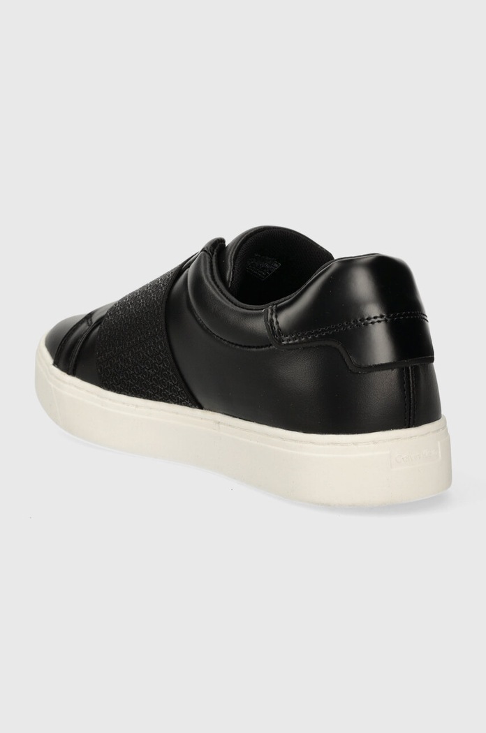 Boty Kožené tenisky Calvin Klein CLEAN CUPSOLE SLIP ON HW0HW02007 černá