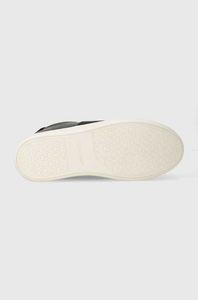 Kožené tenisky Calvin Klein CLEAN CUPSOLE SLIP ON HW0HW02007 černá