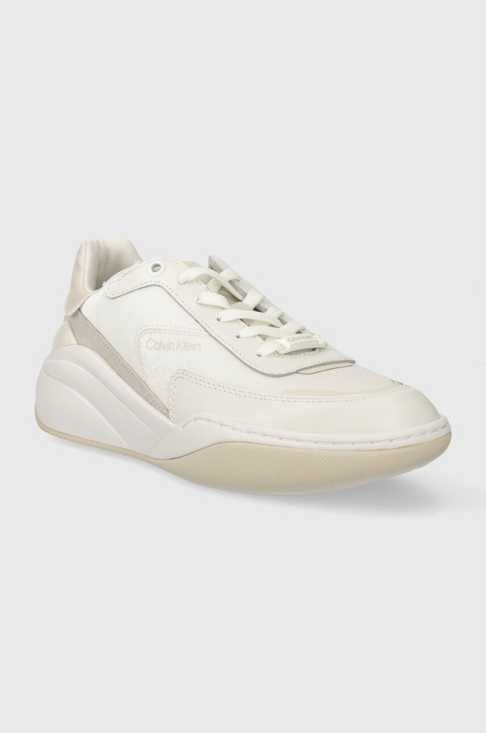 Tenisky Calvin Klein CLOUD WEDGE LACE UP-PEARLIZED HW0HW02040 bílá SS24