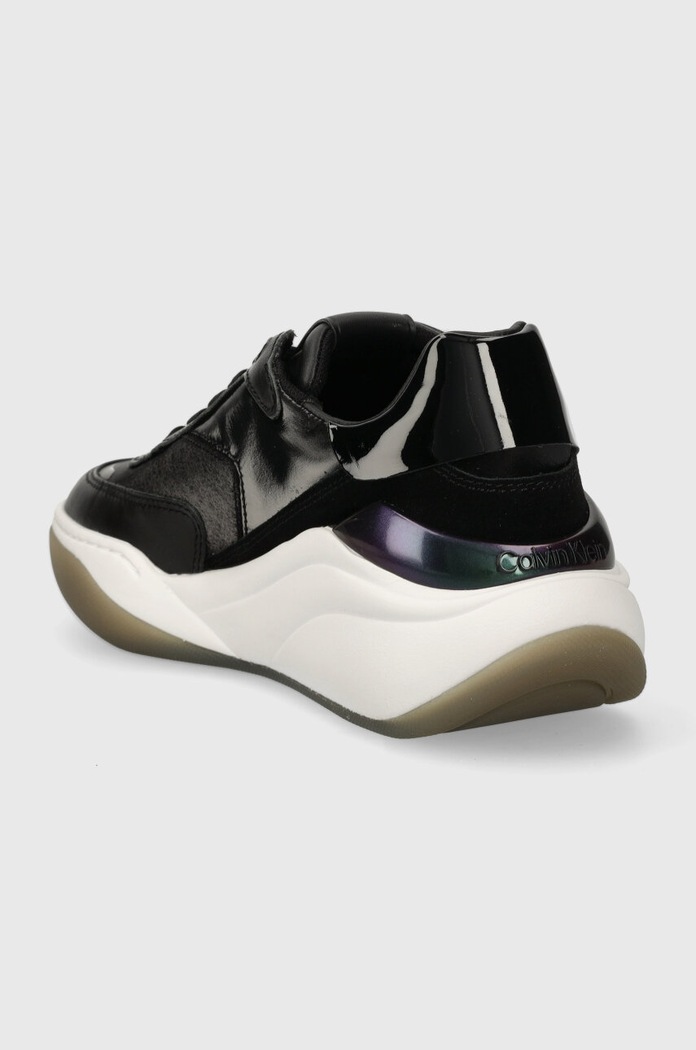 Obuwie Calvin Klein sneakersy CLOUD WEDGE LACE UP-PEARLIZED HW0HW02040 czarny