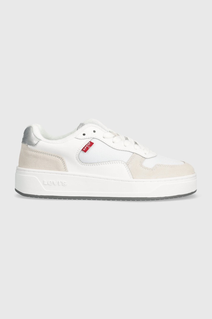 Sneakers boty Levi's GLIDE S přírodní kůže bílá 235201.51