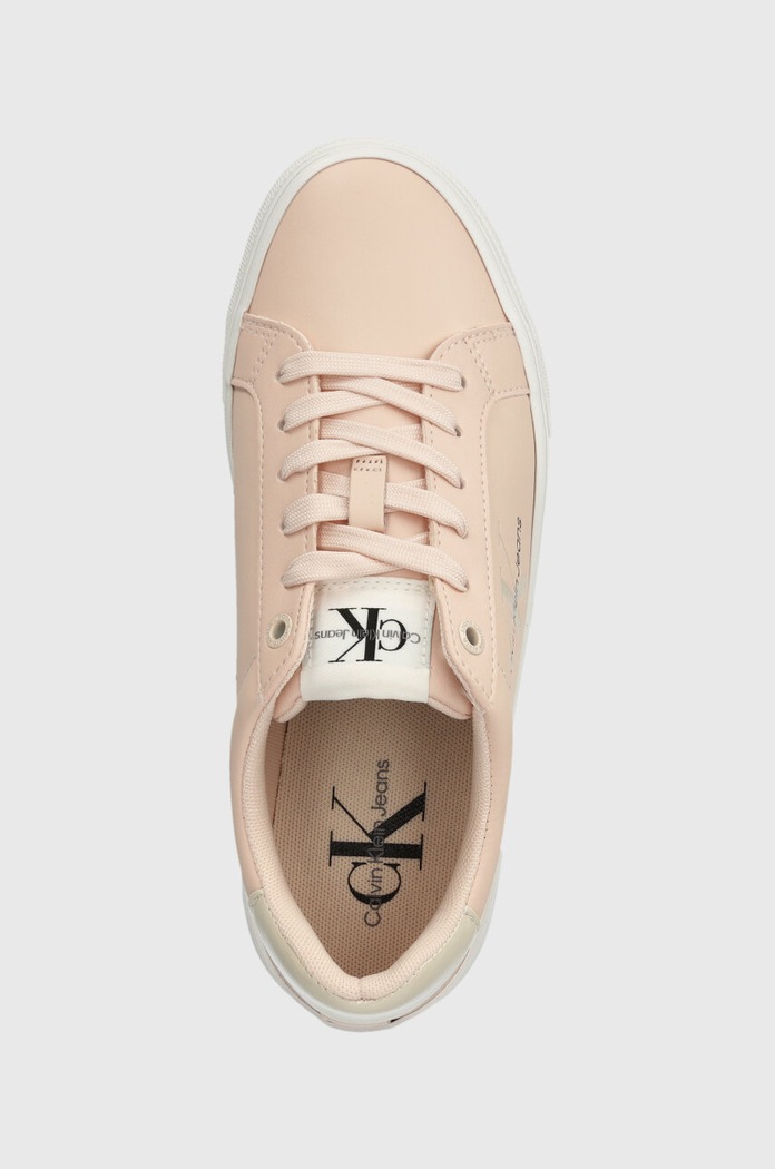 Calvin Klein Jeans sneakersy BOLD VULC FLATF LOW LACE LTH ML różowy YW0YW01294