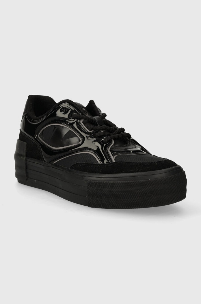 Calvin Klein Jeans sportcipő BOLD VULC FLATF LACE MIX MG LUM YW0YW01295 fekete SS24