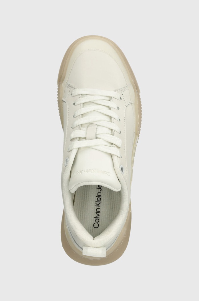 Calvin Klein Jeans bőr sportcipő CHUNKY CUPSOLE 2.0 LTH IN LUM fehér YW0YW01313