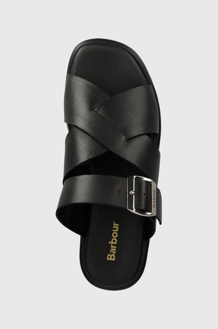 Barbour klapki skórzane Annalise czarny LFO0686BK11