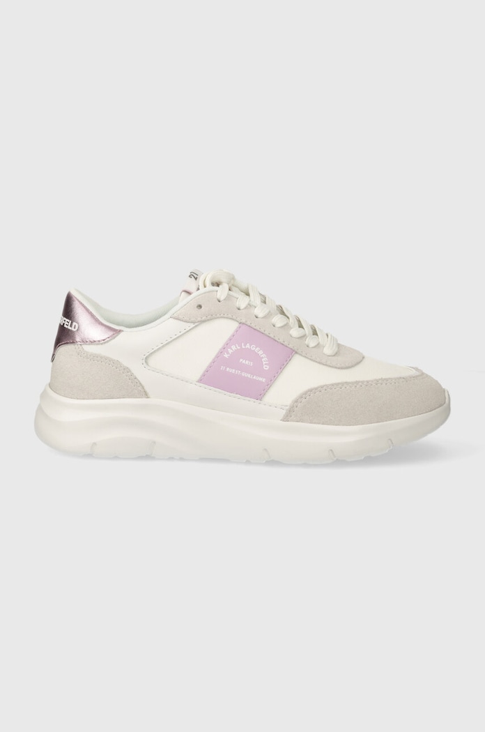 Karl Lagerfeld sneakersy SERGER skóra zamszowa biały KL63624.41V