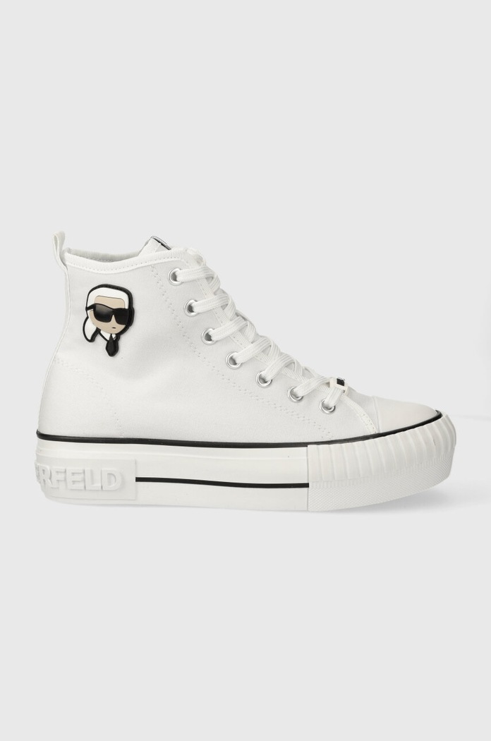 Kecky Karl Lagerfeld KAMPUS MAX NFT plochá bílá KL60444.911