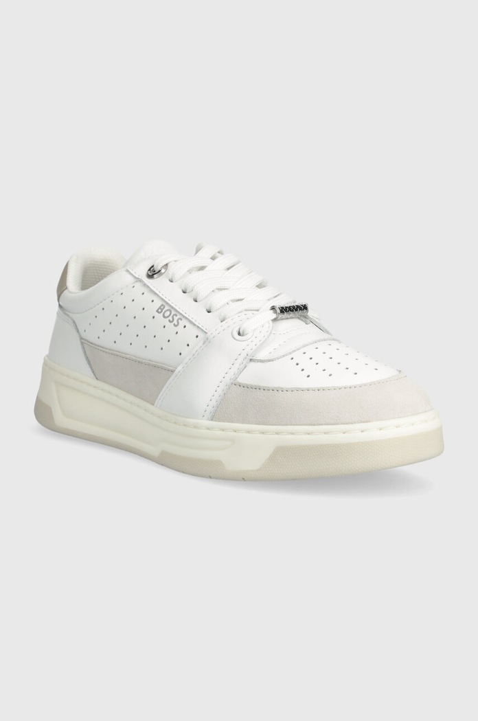 BOSS sneakersy skórzane Baltimore 50517252.120 biały SS24