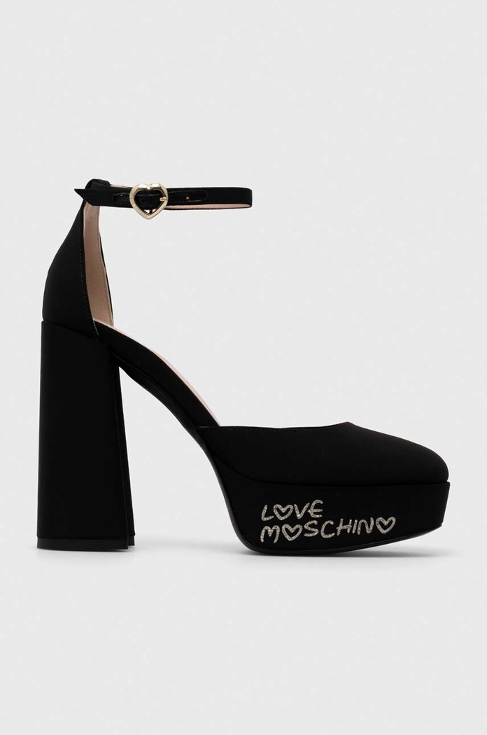Love Moschino czółenka słupek czarny JA1030CG1IIM0000