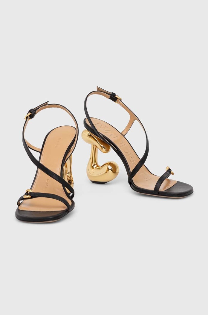Cipők JW Anderson bőr szandál Bubble Heel ANW42050A.999 fekete
