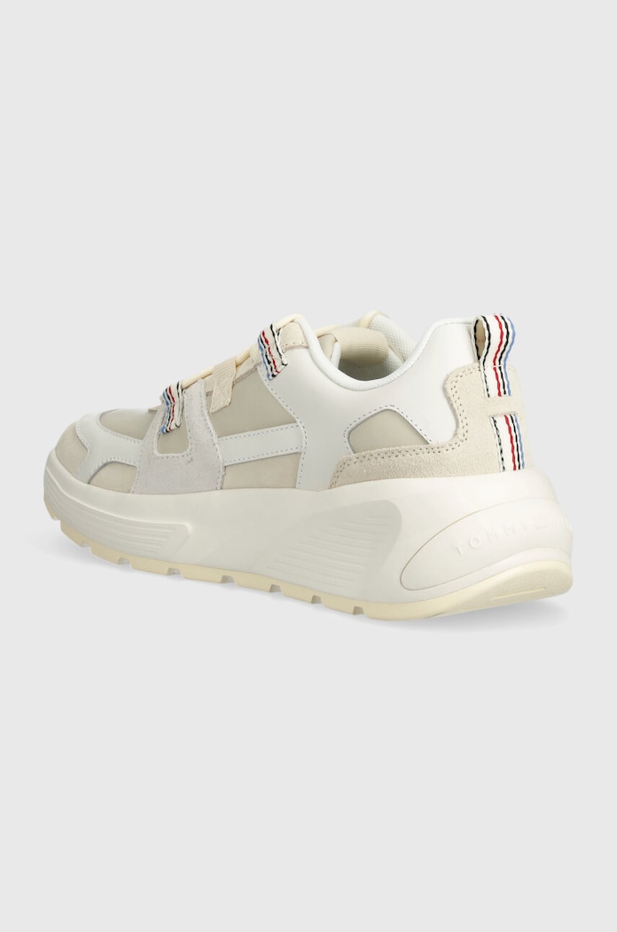 Cipők Tommy Hilfiger sportcipő FASHION CHUNKY RUNNER STRIPES FW0FW07674 bézs