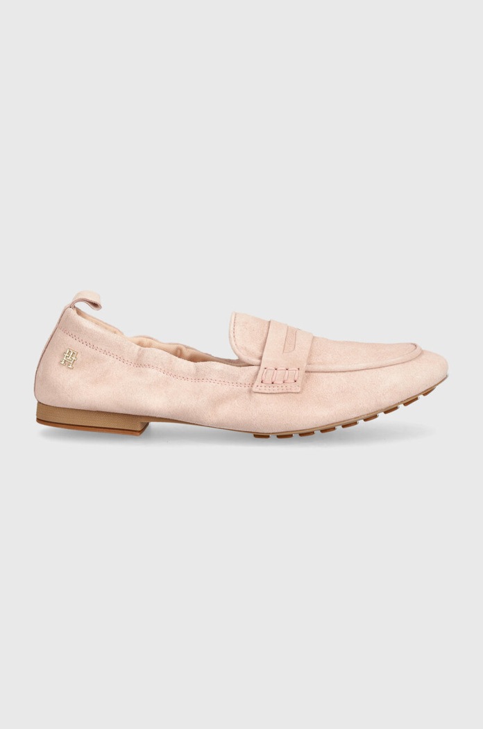 Tommy Hilfiger mokasyny zamszowe TH SUEDE MOCCASIN FW0FW07714 różowy SS24