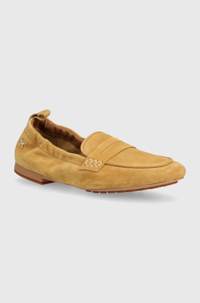 Tommy Hilfiger mocasini din piele intoarsa TH SUEDE MOCCASIN piele întoarsă bej FW0FW07714