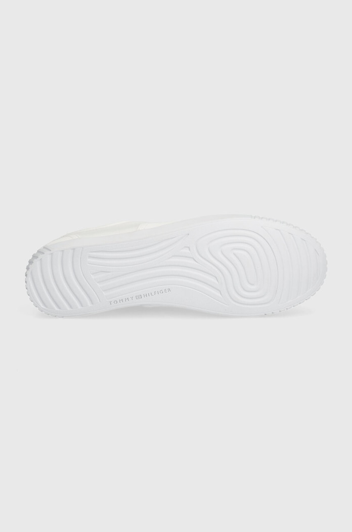 Tenisky Tommy Hilfiger CANVAS LACE UP SNEAKER FW0FW07805 bílá