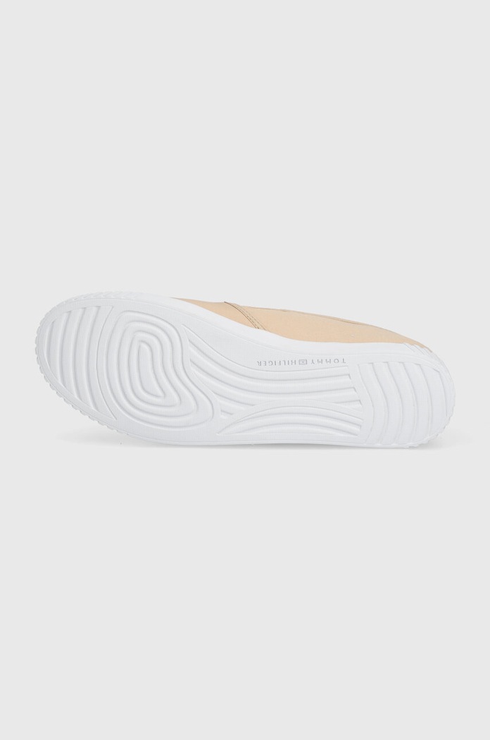 Πάνινα παπούτσια Tommy Hilfiger CANVAS SLIP-ON SNEAKER FW0FW07806 μπεζ