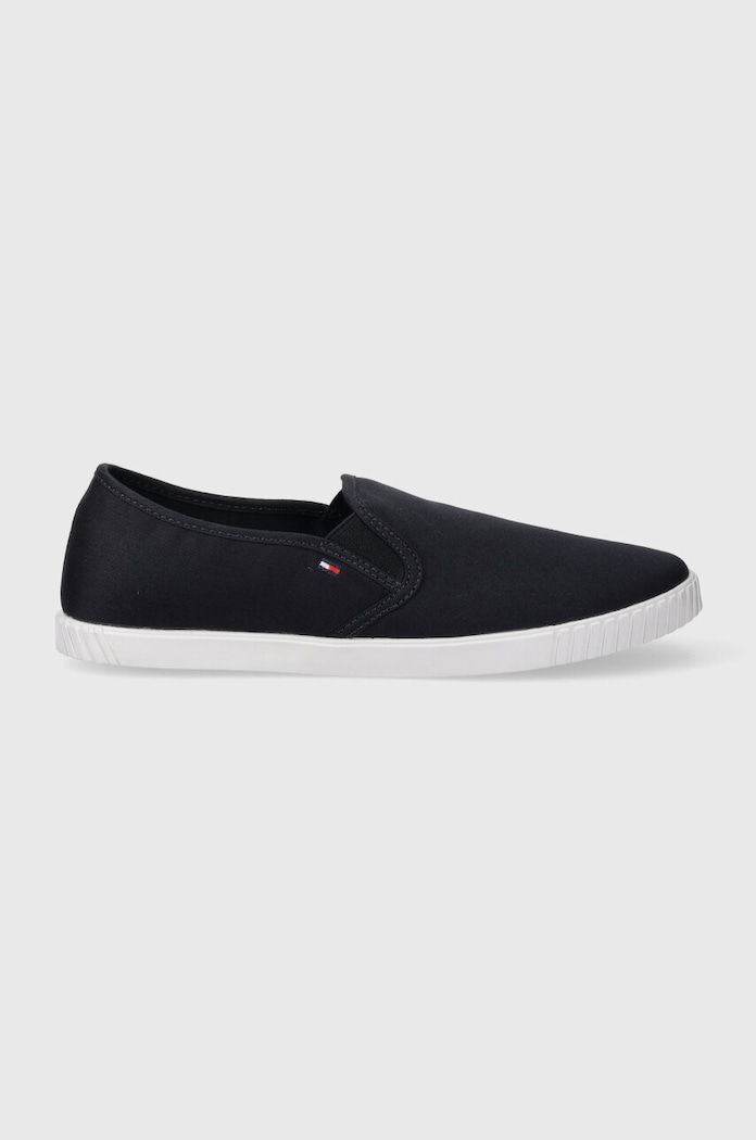 Tenisky Tommy Hilfiger CANVAS SLIP-ON SNEAKER FW0FW07806 námořnická modř SS24