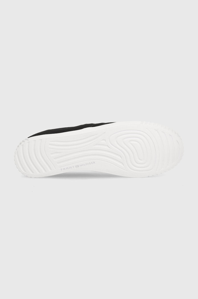 Tommy Hilfiger sportcipő CANVAS SLIP-ON SNEAKER FW0FW07806 fekete