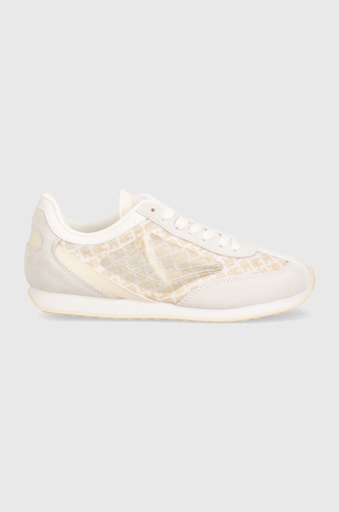 Tommy Hilfiger sneakersy TH MONOGRAM HERITAGE RUNNER FW0FW07893 beżowy SS24