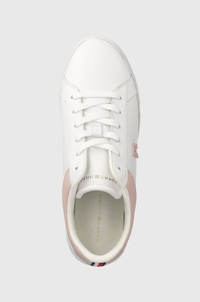 Кожени маратонки Tommy Hilfiger TH PLATFORM COURT SNEAKER бял FW0FW07910
