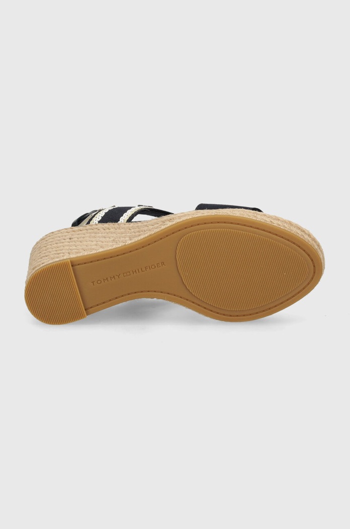 Tommy Hilfiger szandál WEBBING HIGH WEDGE SANDAL FW0FW08045 sötétkék
