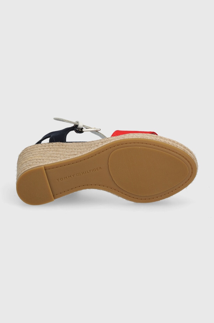 Tommy Hilfiger sandały STRIPES WEDGE SANDAL FW0FW08053 granatowy