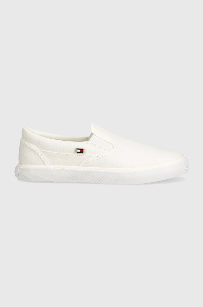 Tenisky Tommy Hilfiger VULC CANVAS FW0FW08065 bílá SS24