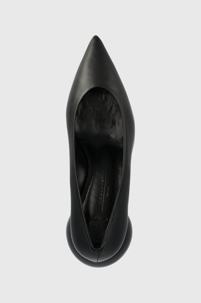 Weekend Max Mara czółenka skórzane Jock czarny 2415521074600.BLACK