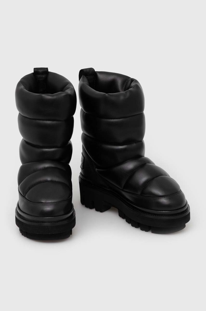 AllSaints śniegowce skórzane Alba Alpine WF598Z czarny AW23