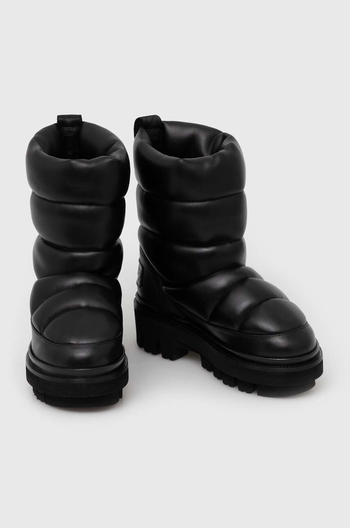 AllSaints śniegowce skórzane Alba Alpine WF598Z czarny AW23