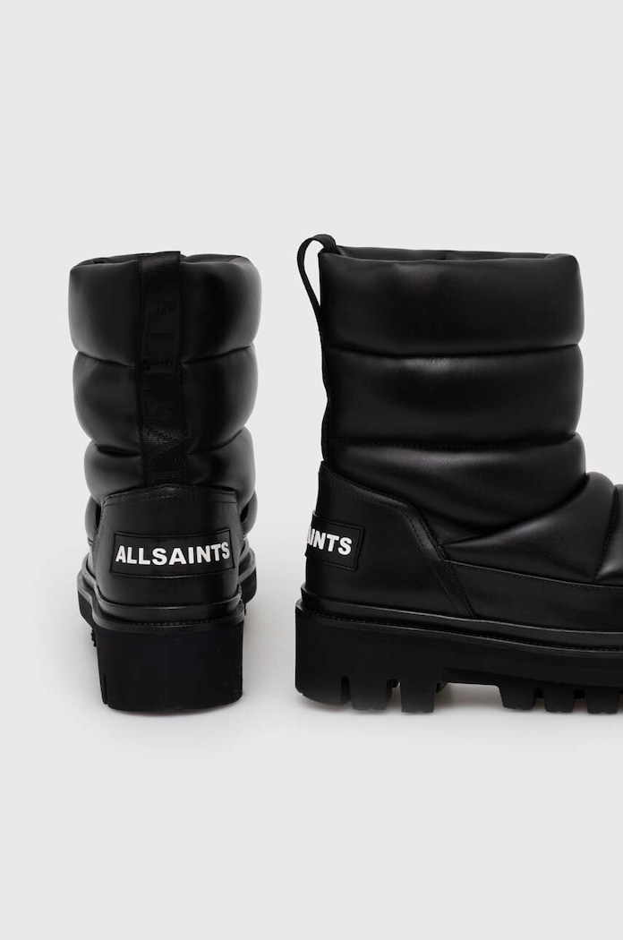 Obuwie AllSaints śniegowce skórzane Alba Alpine WF598Z czarny