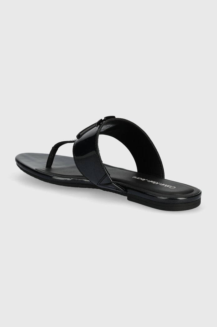 Boty Žabky Calvin Klein Jeans FLAT SANDAL SLIDE TOEPOST MG MET YW0YW01342 černá