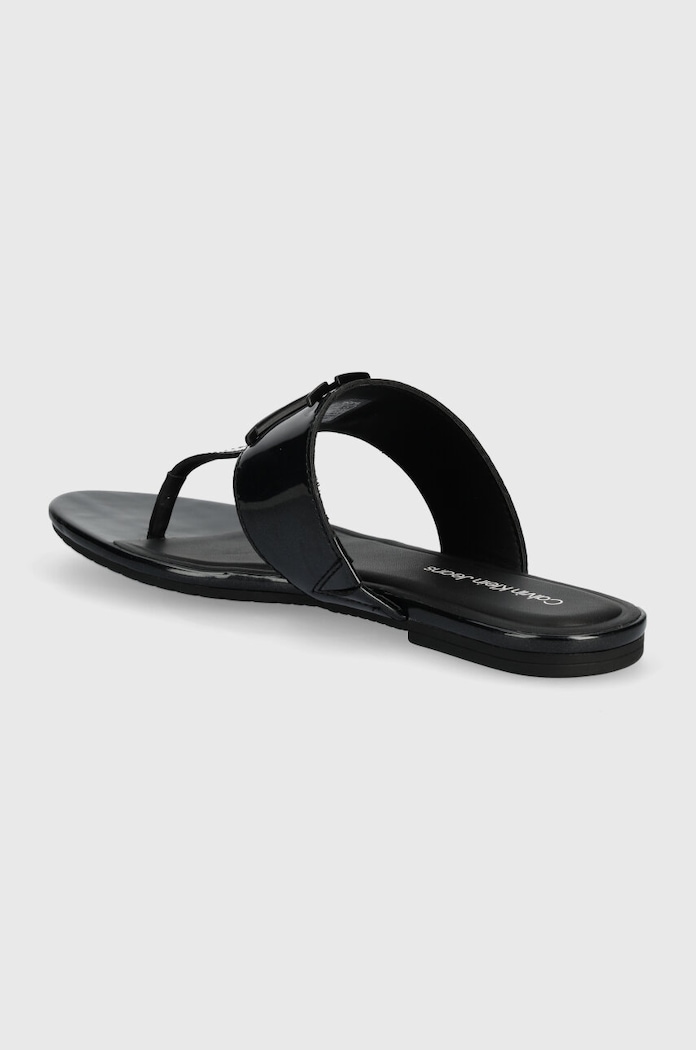 Boty Žabky Calvin Klein Jeans FLAT SANDAL SLIDE TOEPOST MG MET YW0YW01342 černá