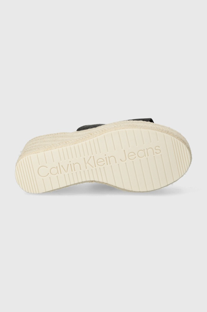 Calvin Klein Jeans klapki SLIDE WEDGE ROPE SANDAL ML BTW YW0YW01356 czarny
