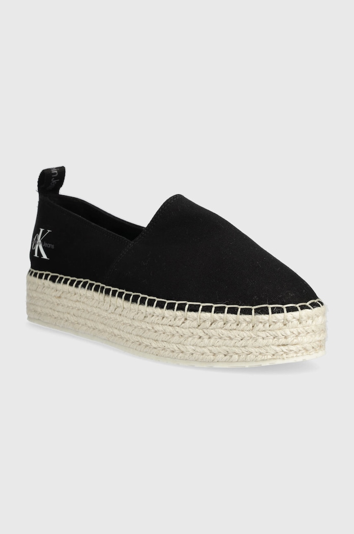 Εσπαντρίγιες Calvin Klein Jeans PLATFORM ESPADRILLE ML BTW PLATFORM ESPADRILLE ML BTW YW0YW01378 μαύρο SS24