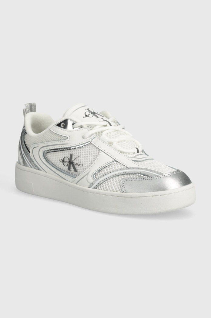 Calvin Klein Jeans sneakersy BASKET CUPSOLE LOW MIX ML MR tekstylny biały YW0YW01386