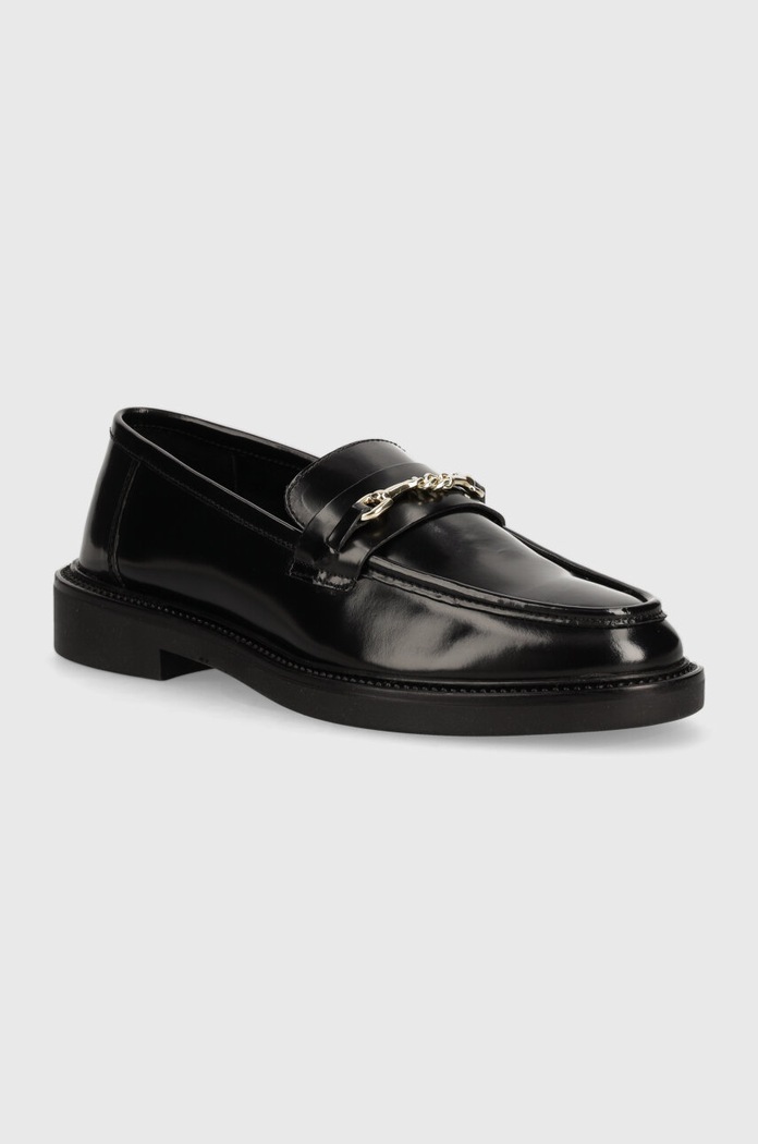 Usnjeni mokasini Steve Madden Huddles Zrnato usnje črna SM11002911.017