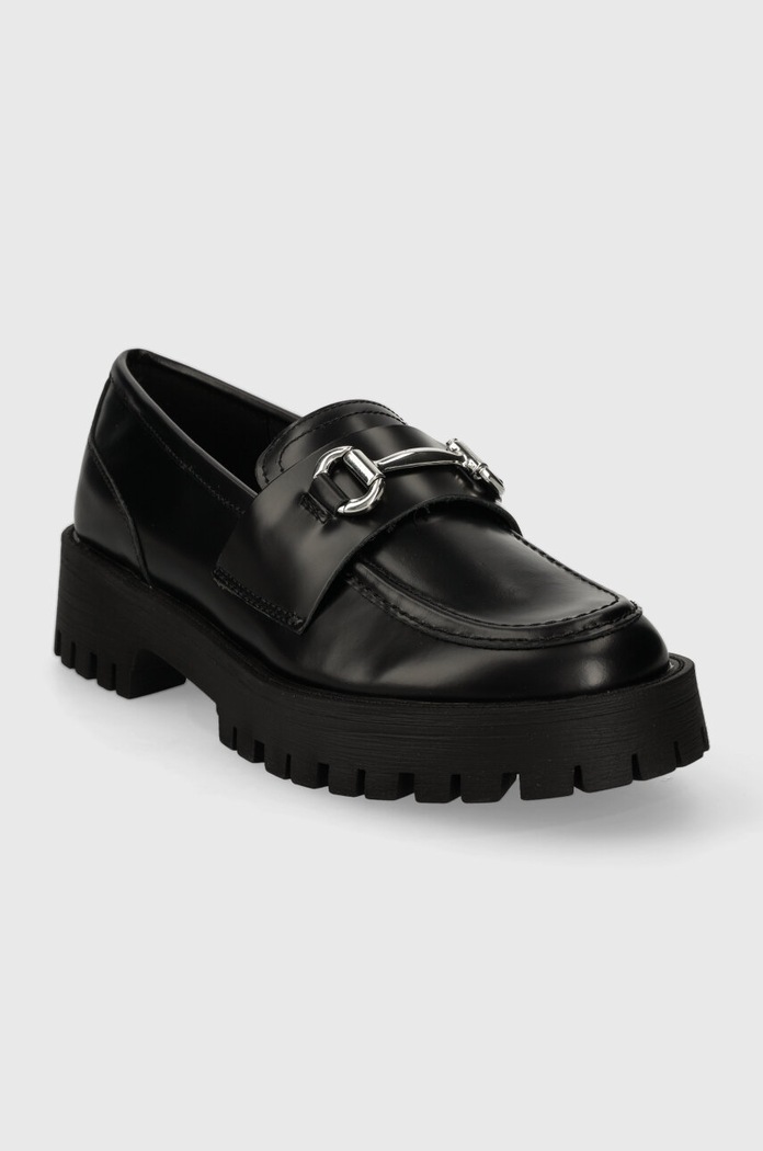 Steve Madden bőr mokaszin Lando-CN SM11002936.017 fekete SS24