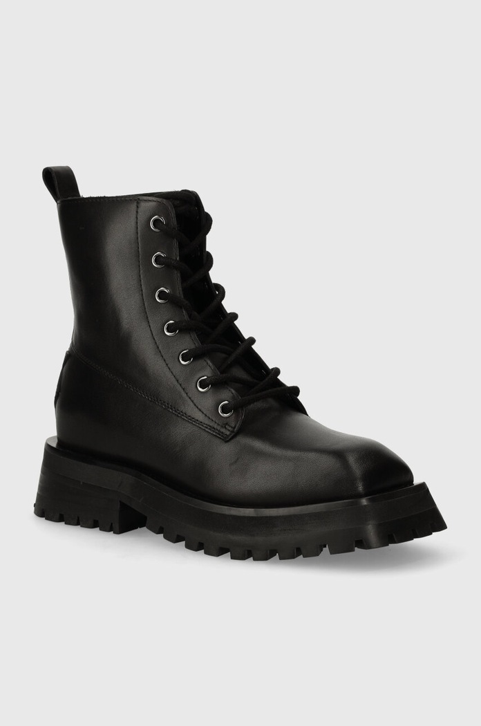 Dkny bőr csizma Farren nem szigetelt fekete K2438890.BLK