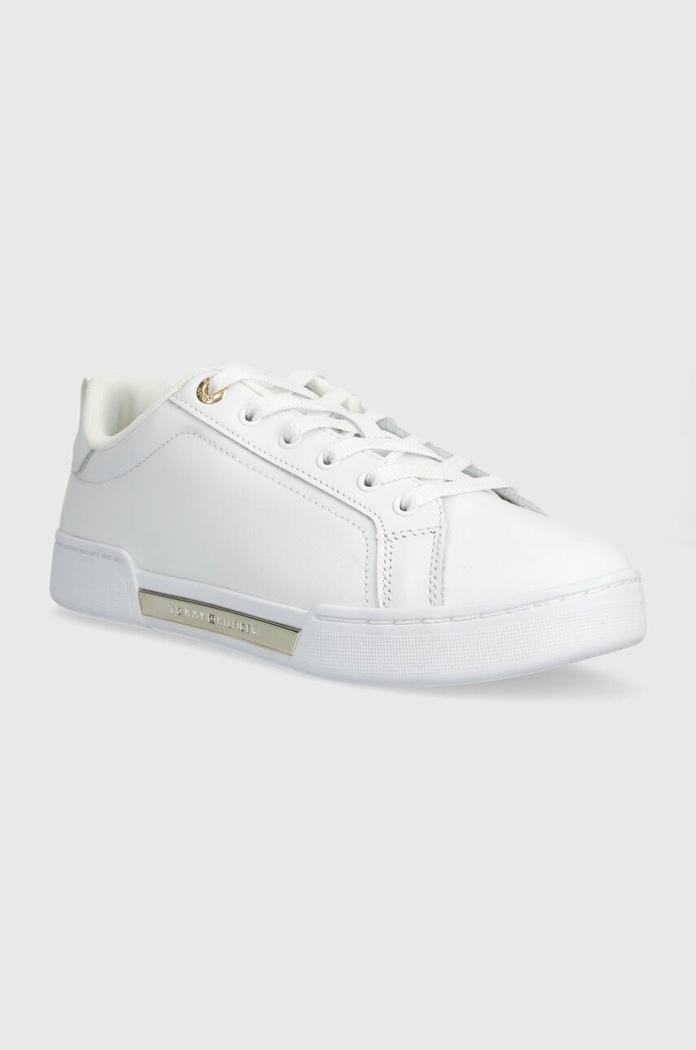 Tommy Hilfiger sneakersy skórzane CHIQUE COURT SNEAKER FW0FW07634 biały SS24