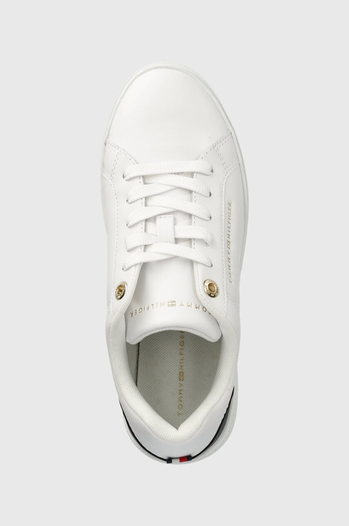 Tommy Hilfiger bőr sportcipő ELEVATED ESSENTIAL COURT SNEAKER fehér FW0FW07635