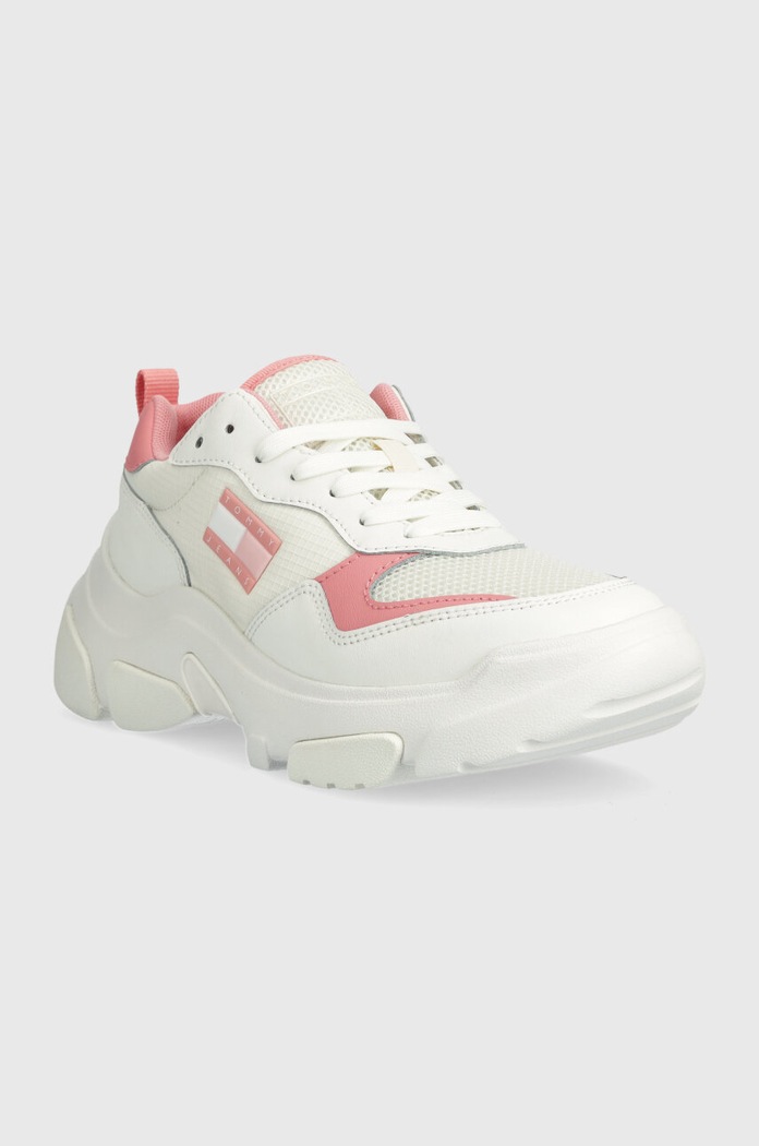 Tenisky Tommy Jeans TJW LIGHTWEIGHT HYBRID RUNNER EN0EN02566 bílá SS24