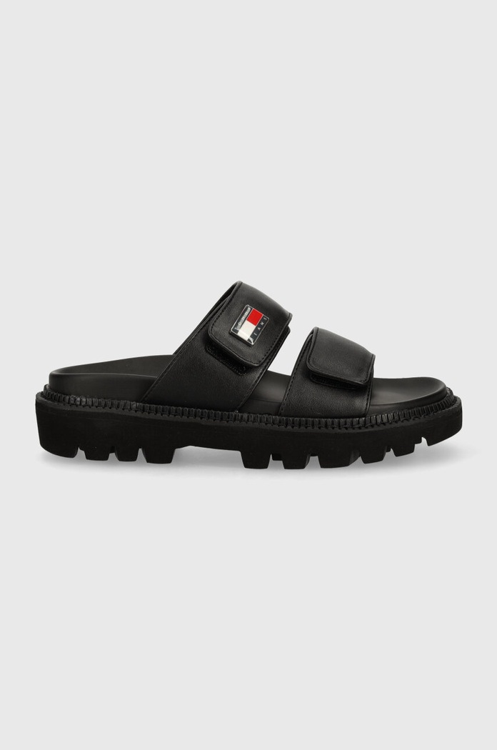 Pantofle Tommy Jeans TJW PUFFED SANDAL EN0EN02560 černá SS24