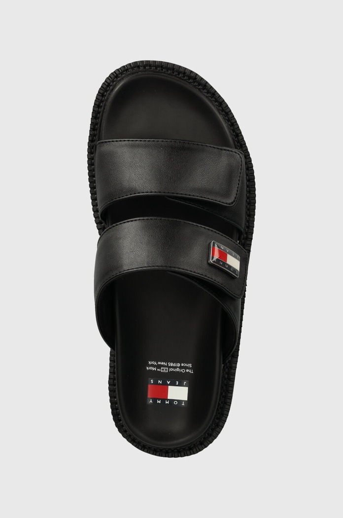 Pantofle Tommy Jeans TJW PUFFED SANDAL černá EN0EN02560