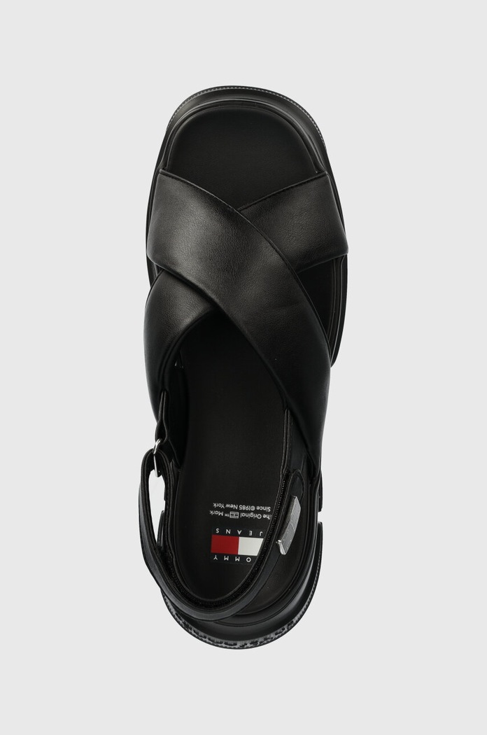Tommy Jeans szandál TJW CHUNKY CITY SANDAL fekete EN0EN02525