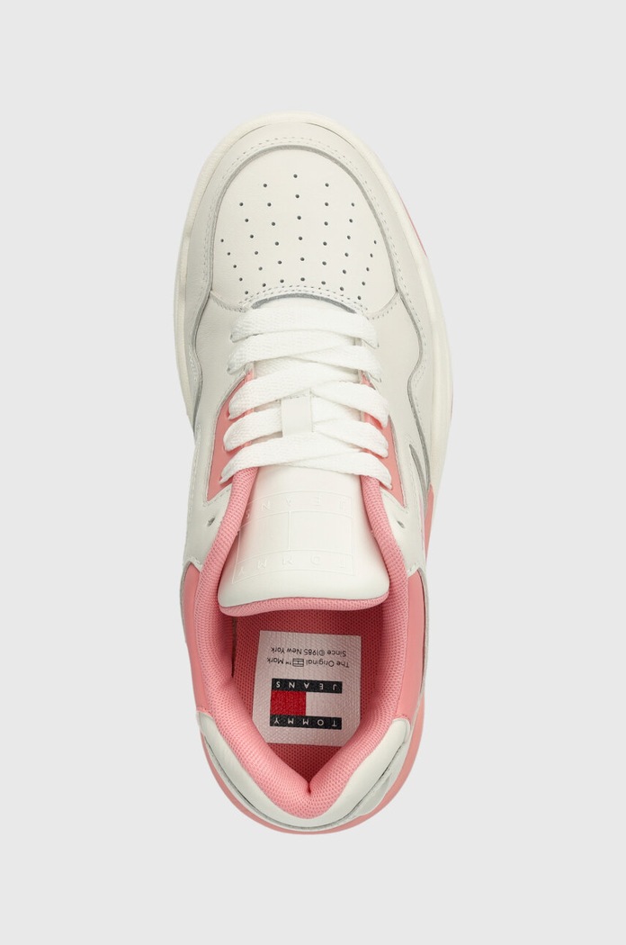 Tenisky Tommy Jeans TJW NEW BASKET SNEAKER LC růžová EN0EN02524